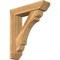 Ekena Millwork Olympic Slat Rough Sawn Bracket w/ Offset Brace, Western Red Cedar, 6"W x 24"D x 28"H BKT0604X24X28OLY06RWR - alternate 1